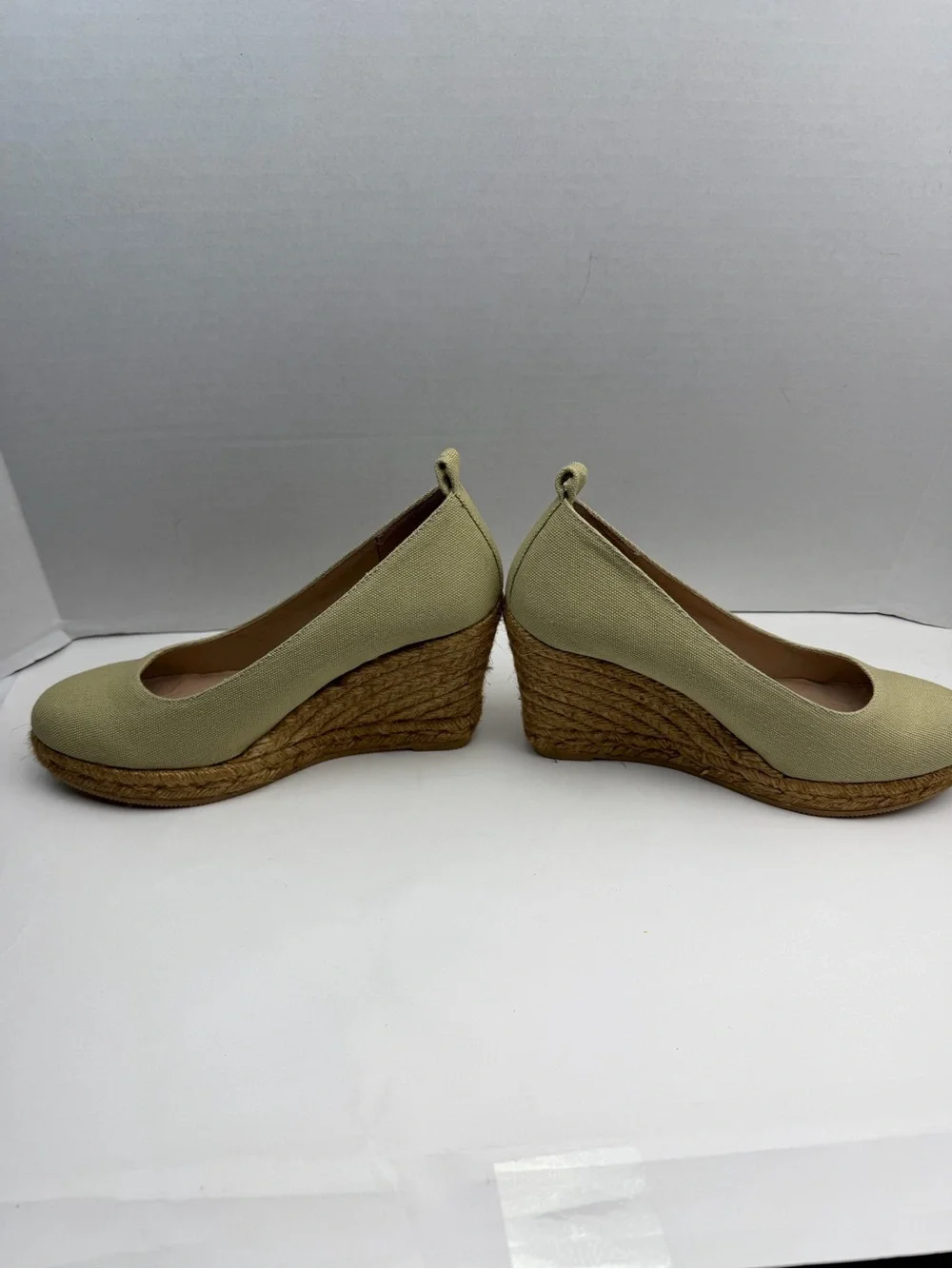 Viscata Women's Beige Size 38/US Size 7.5 Canvas Wedges